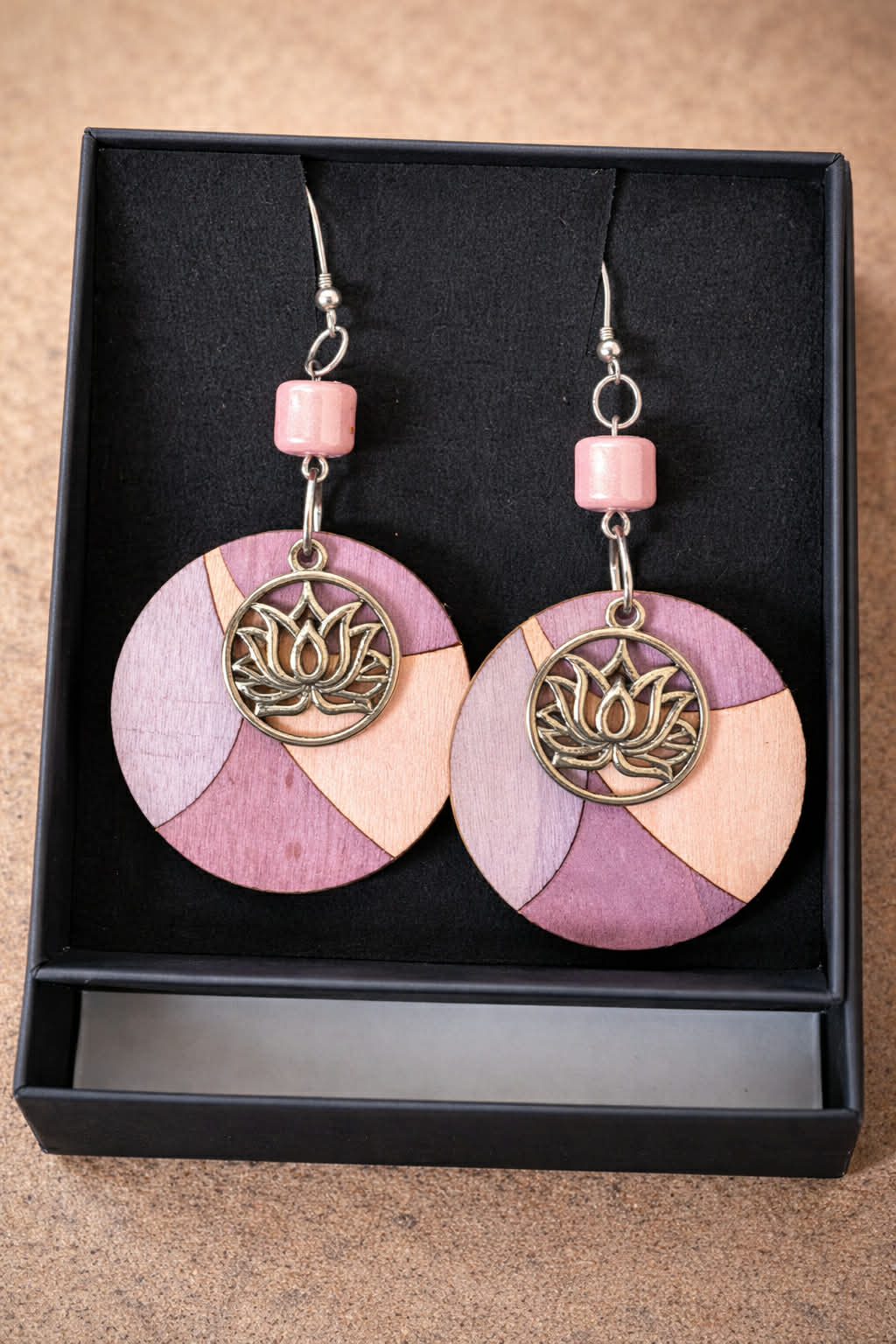 Mauve,rose/Symbole Lotus